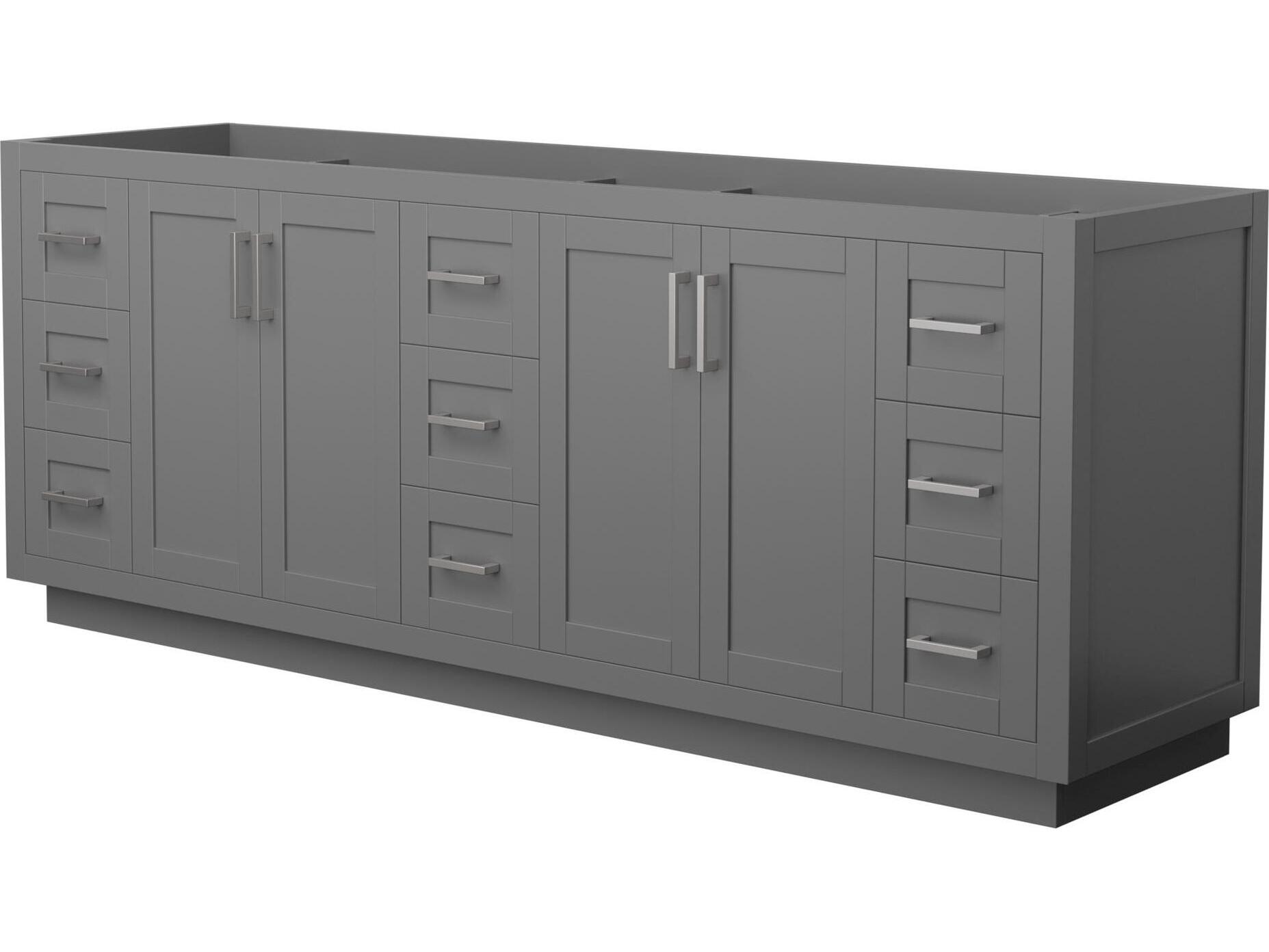 Wyndham Collection Miranda 83" Dark Gray Vanity