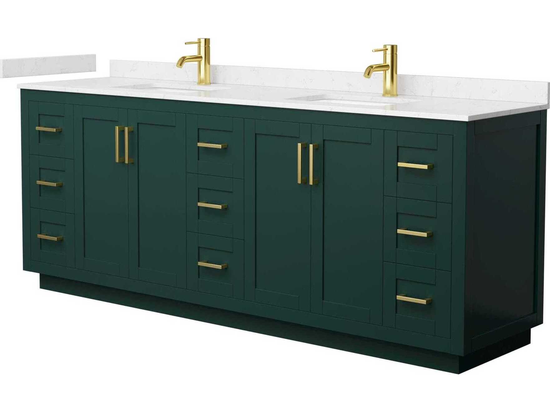 Wyndham Collection Miranda 84" Green Vanity