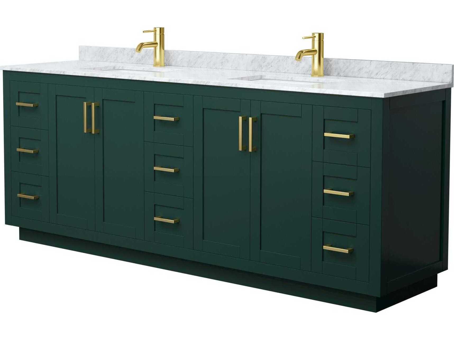Wyndham Collection Miranda 84" Green Vanity