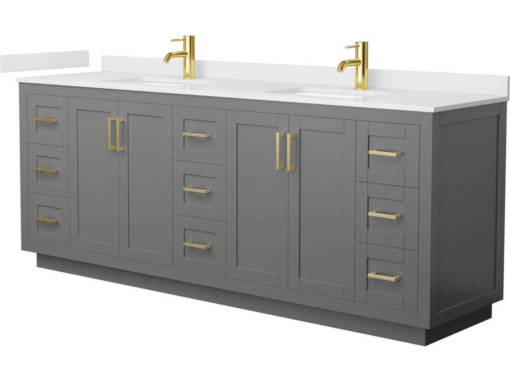 Wyndham Collection Miranda 84" Dark Gray Vanity