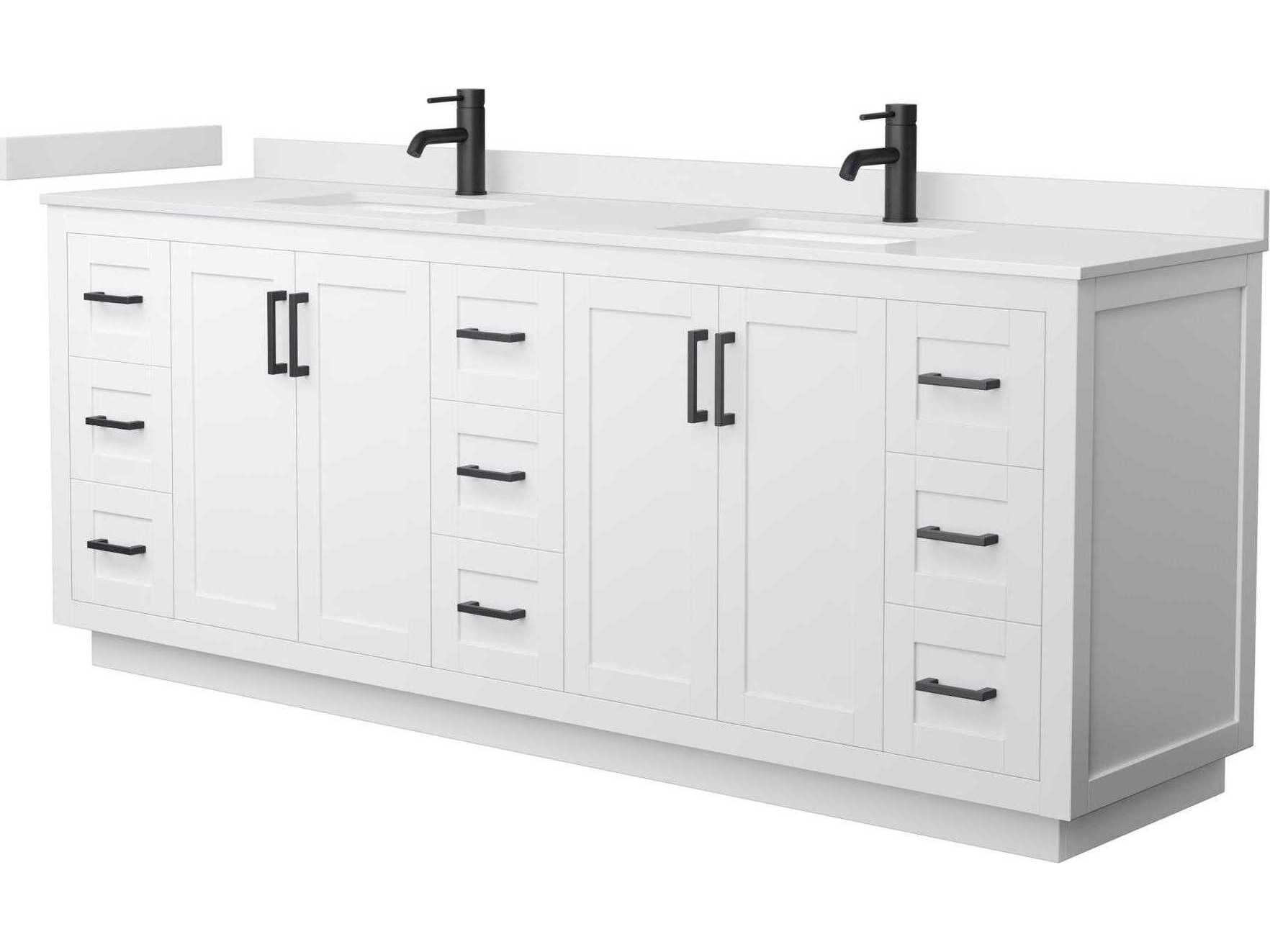 Wyndham Collection Miranda 84" White Vanity
