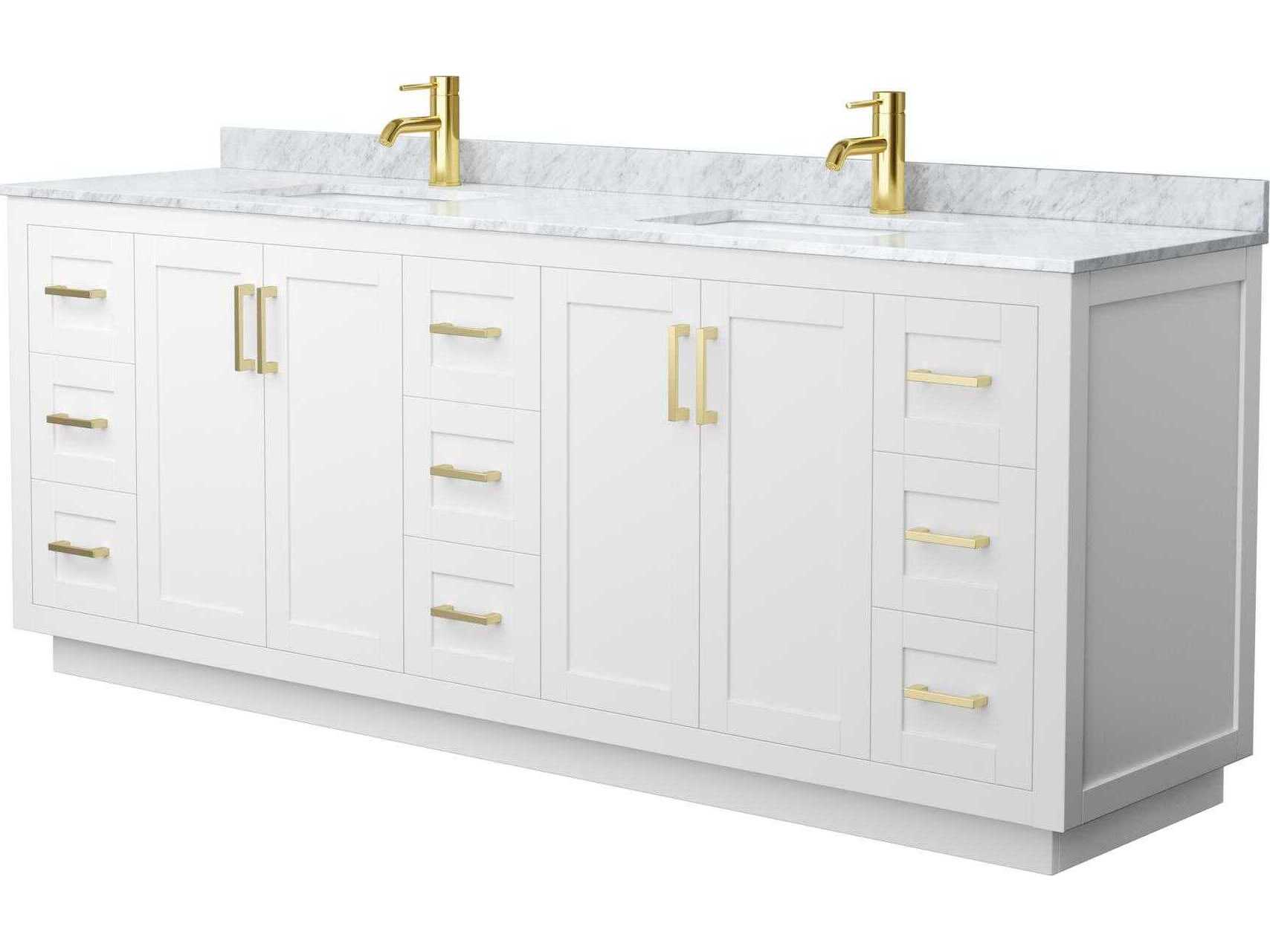 Wyndham Collection Miranda 84" White Vanity