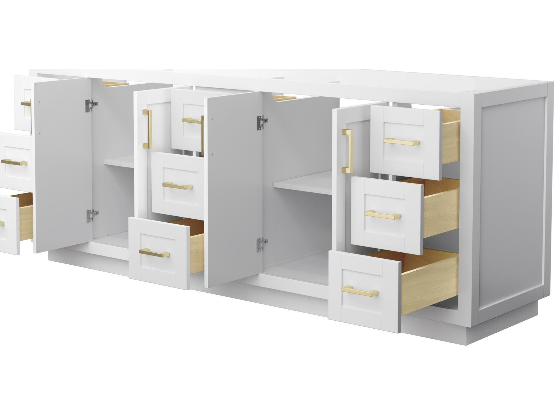 Wyndham Collection Miranda 83" White Vanity