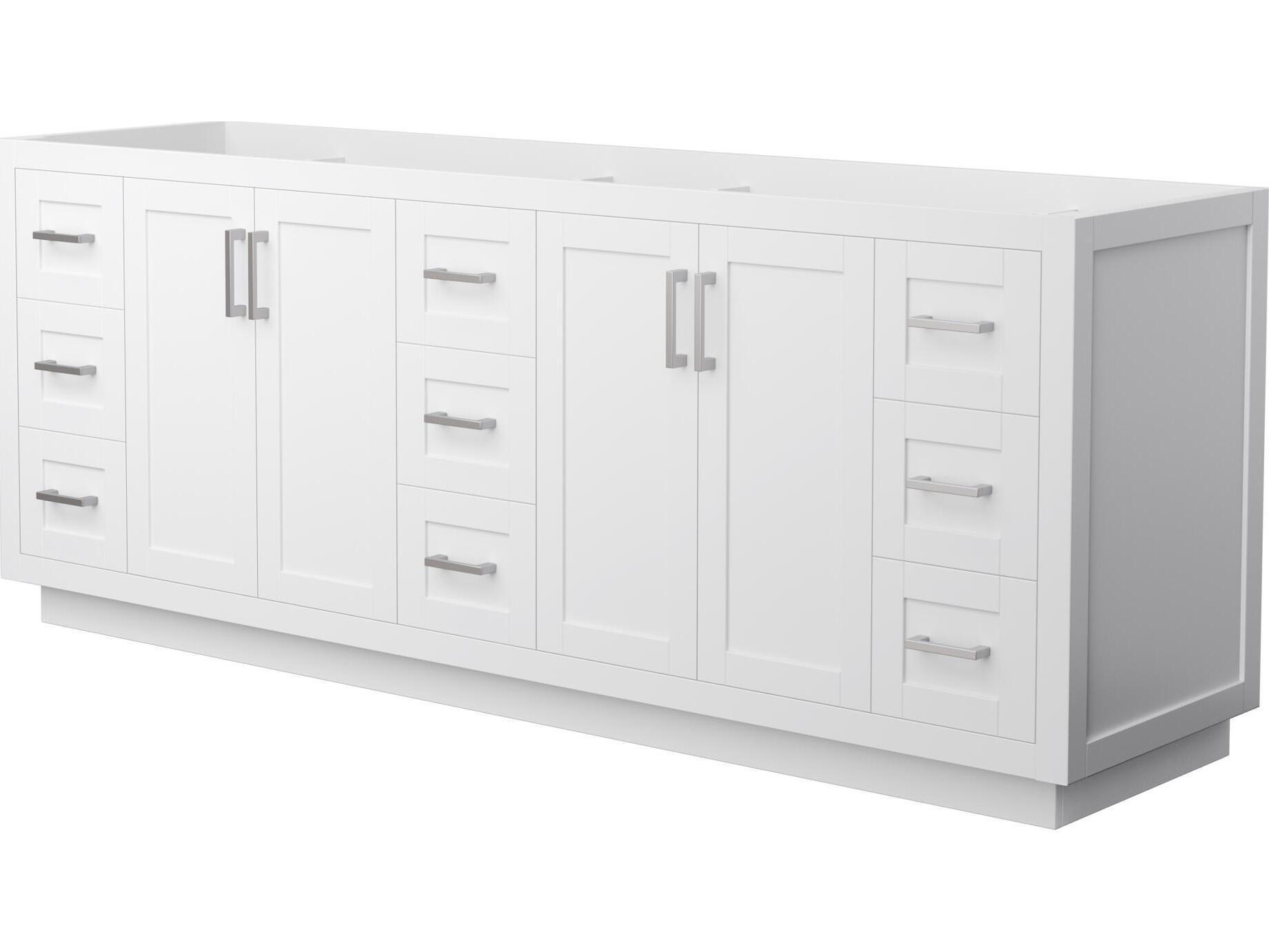 Wyndham Collection Miranda 83" White Vanity