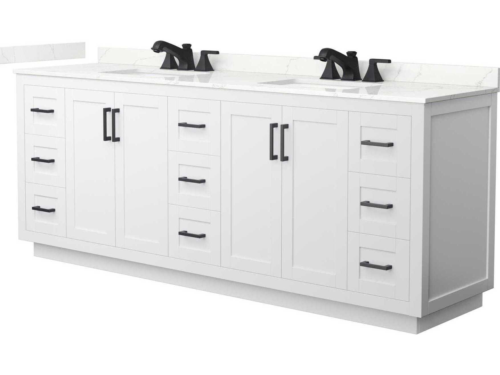 Wyndham Collection Miranda 84" White Vanity