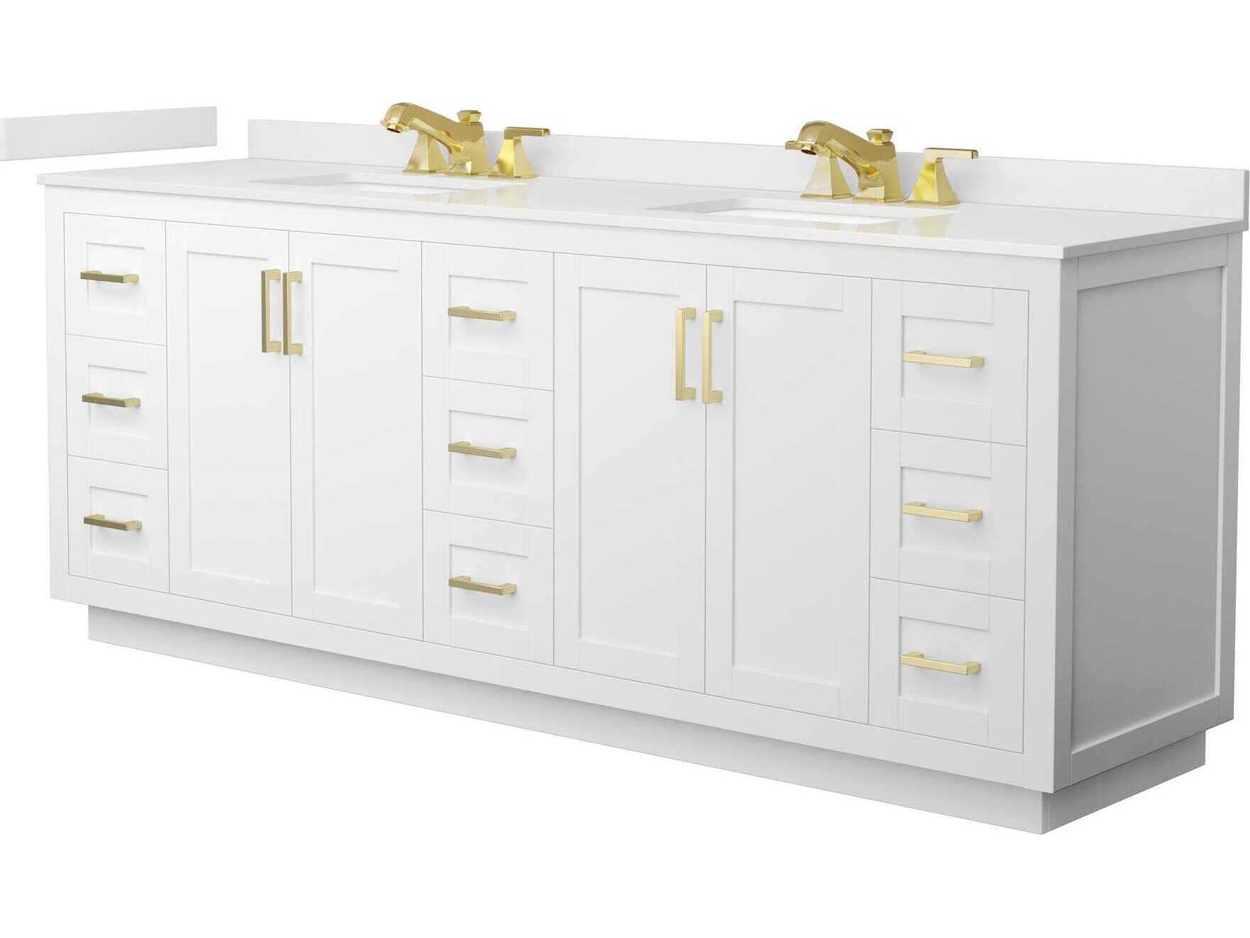 Wyndham Collection Miranda 84" White Vanity