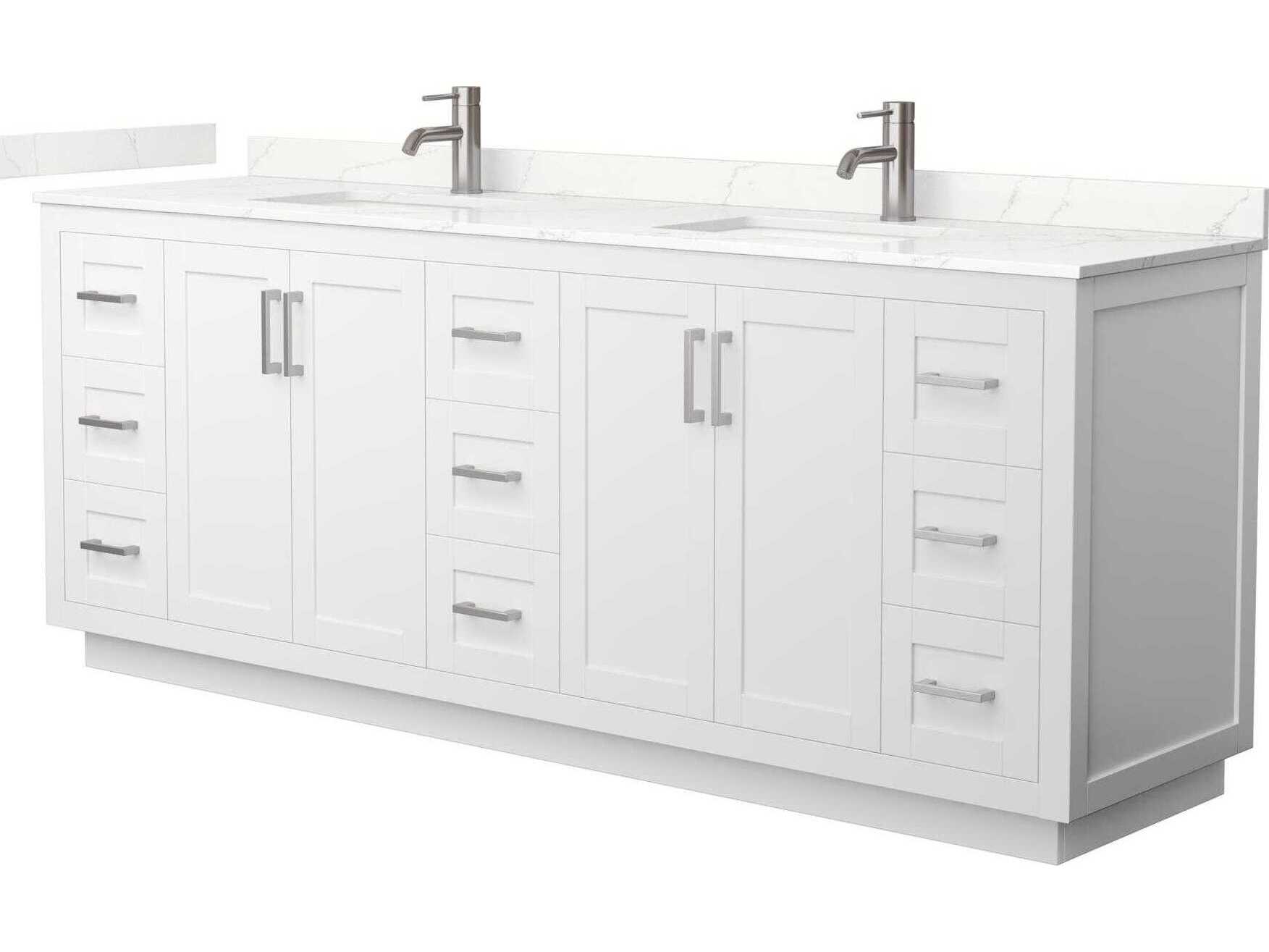 Wyndham Collection Miranda 84" White Vanity