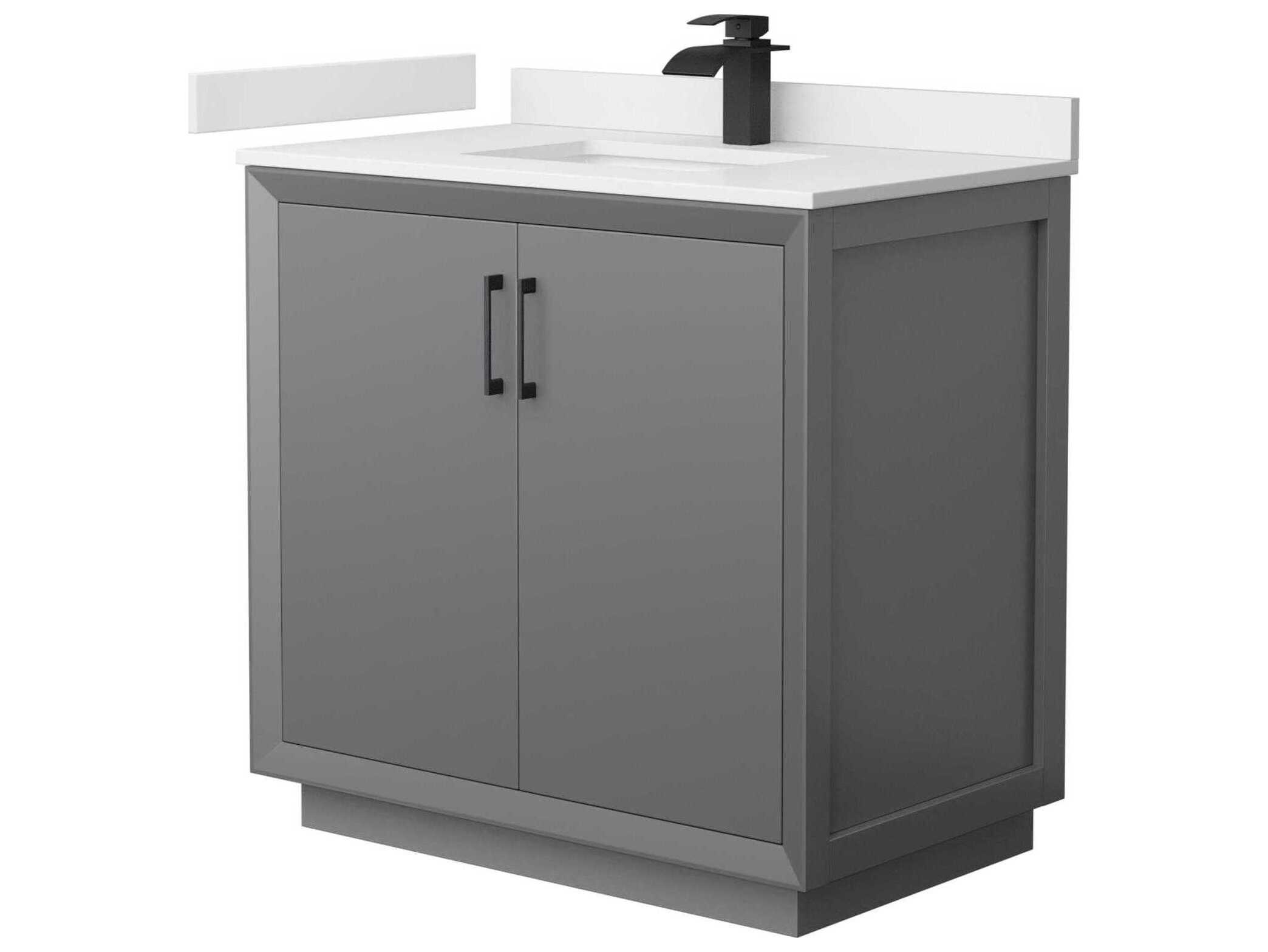 Wyndham Collection Strada 36" Dark Gray Vanity