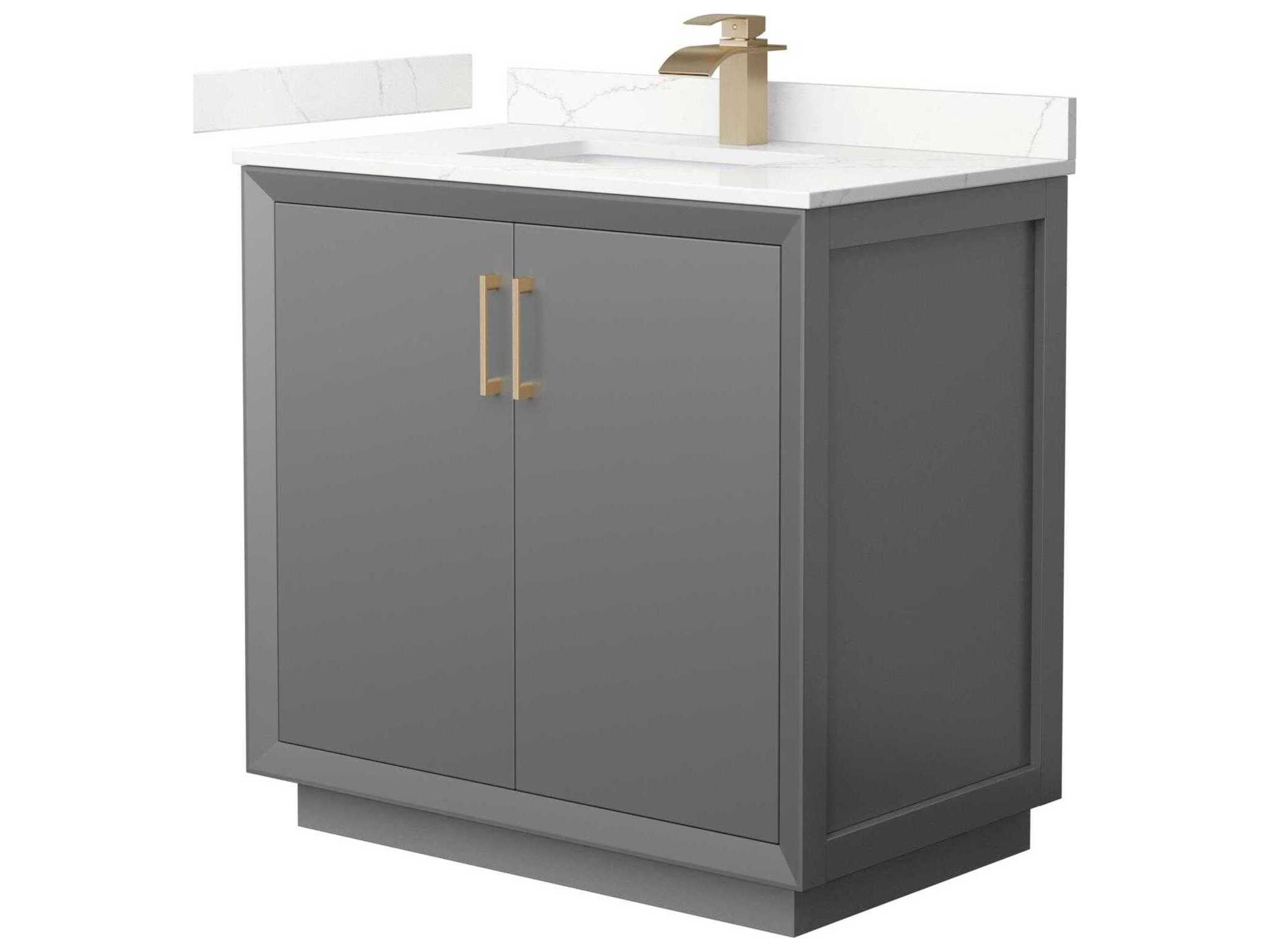 Wyndham Collection Strada 36" Dark Gray Vanity