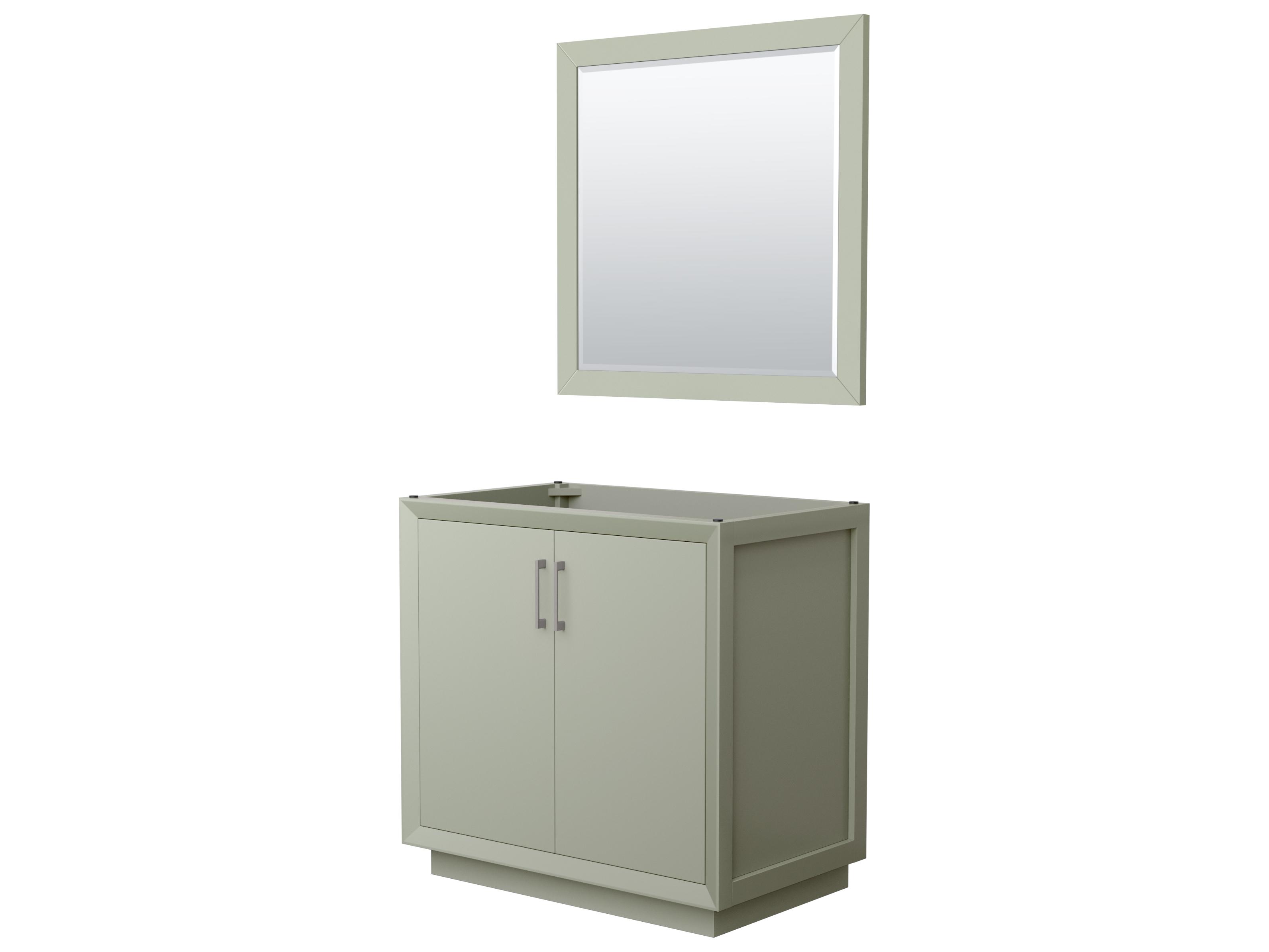 Wyndham Collection Strada 35" Light Green Vanity with 34" Mirror