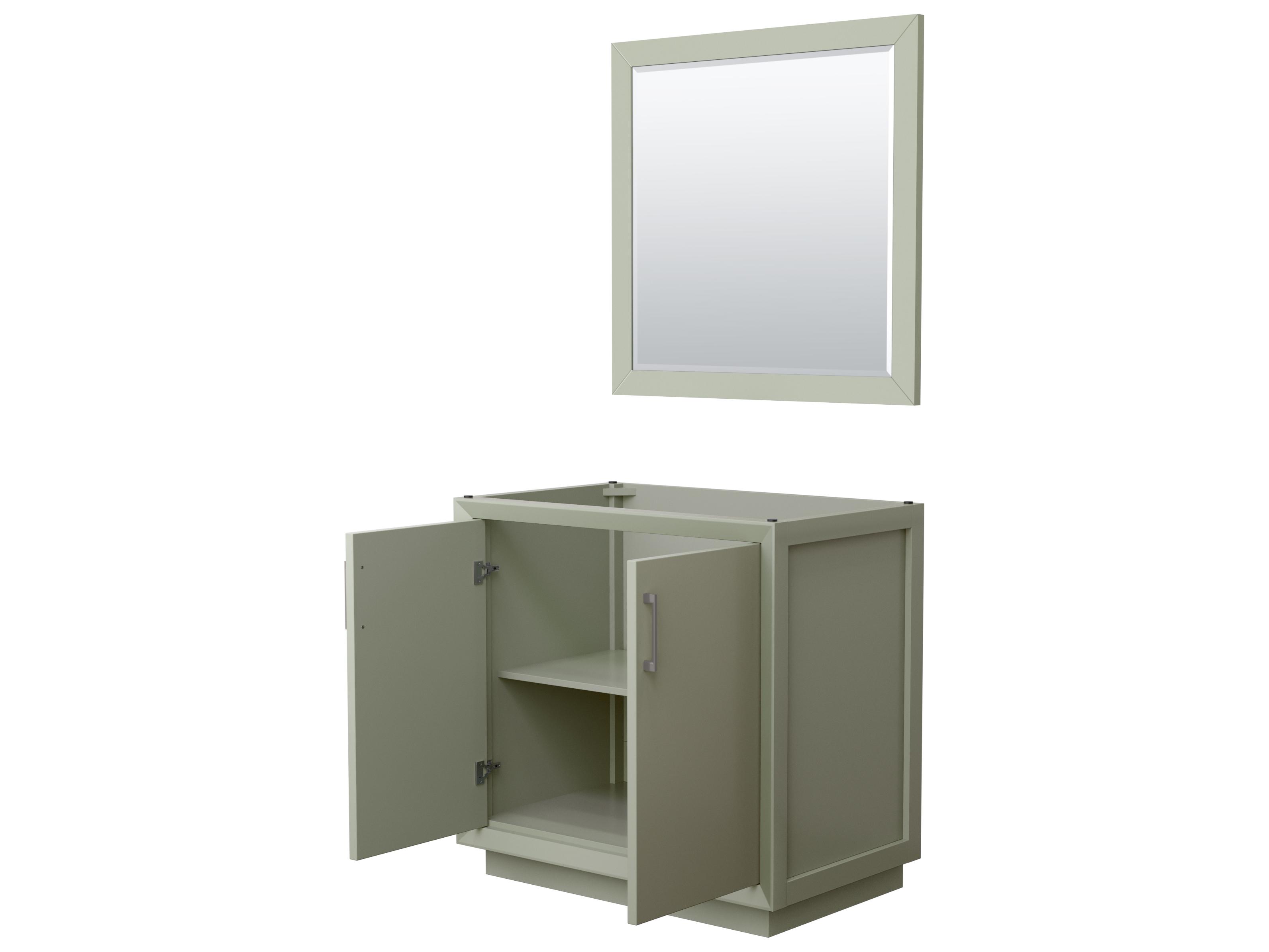 Wyndham Collection Strada 35" Light Green Vanity with 34" Mirror