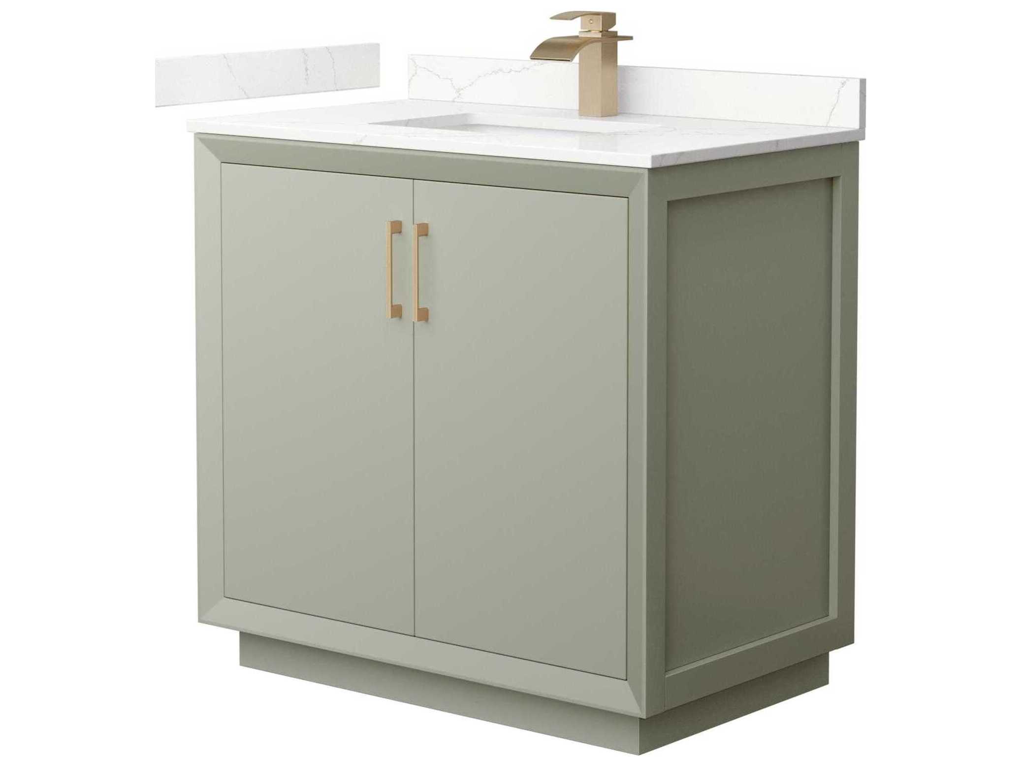 Wyndham Collection Strada 36" Light Green Vanity