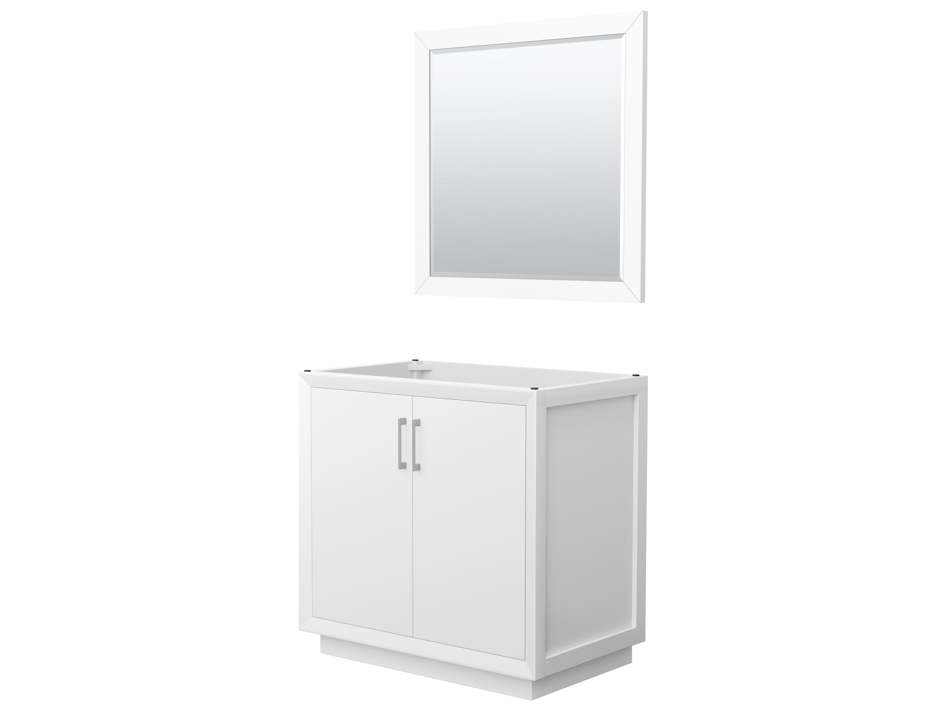 Wyndham Collection Strada 35" White Vanity with 34" Mirror