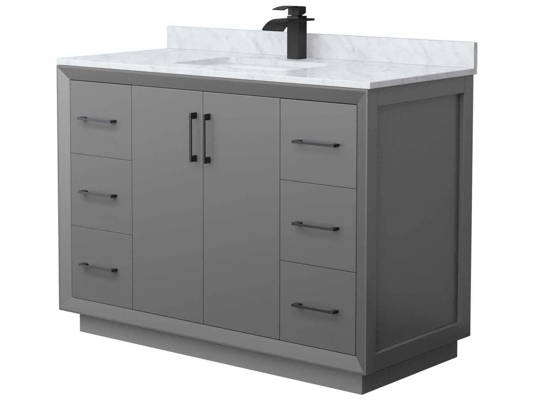 Wyndham Collection Strada 48" Dark Gray Vanity