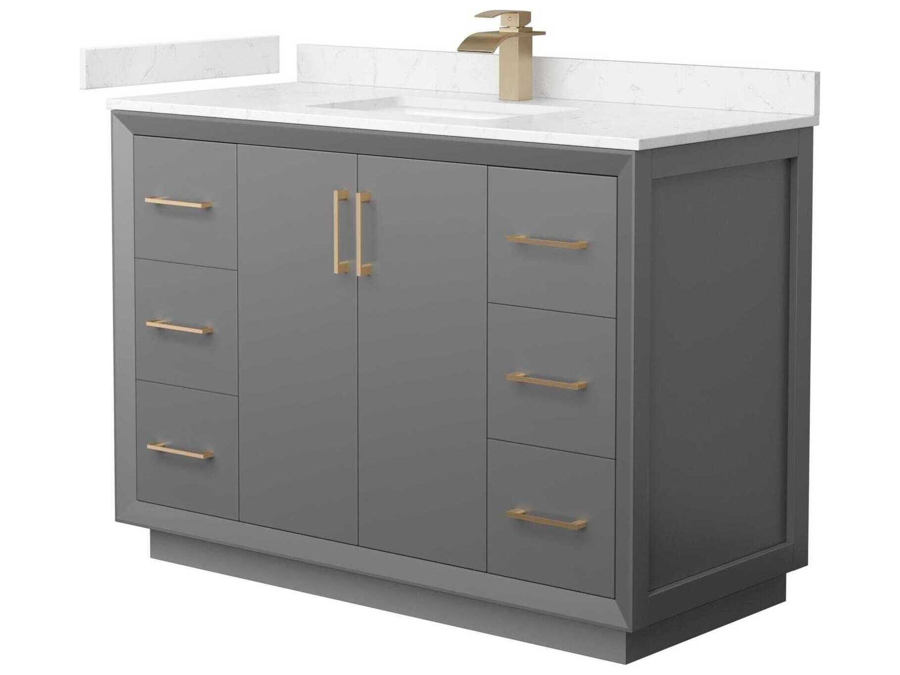 Wyndham Collection Strada 48" Dark Gray Vanity