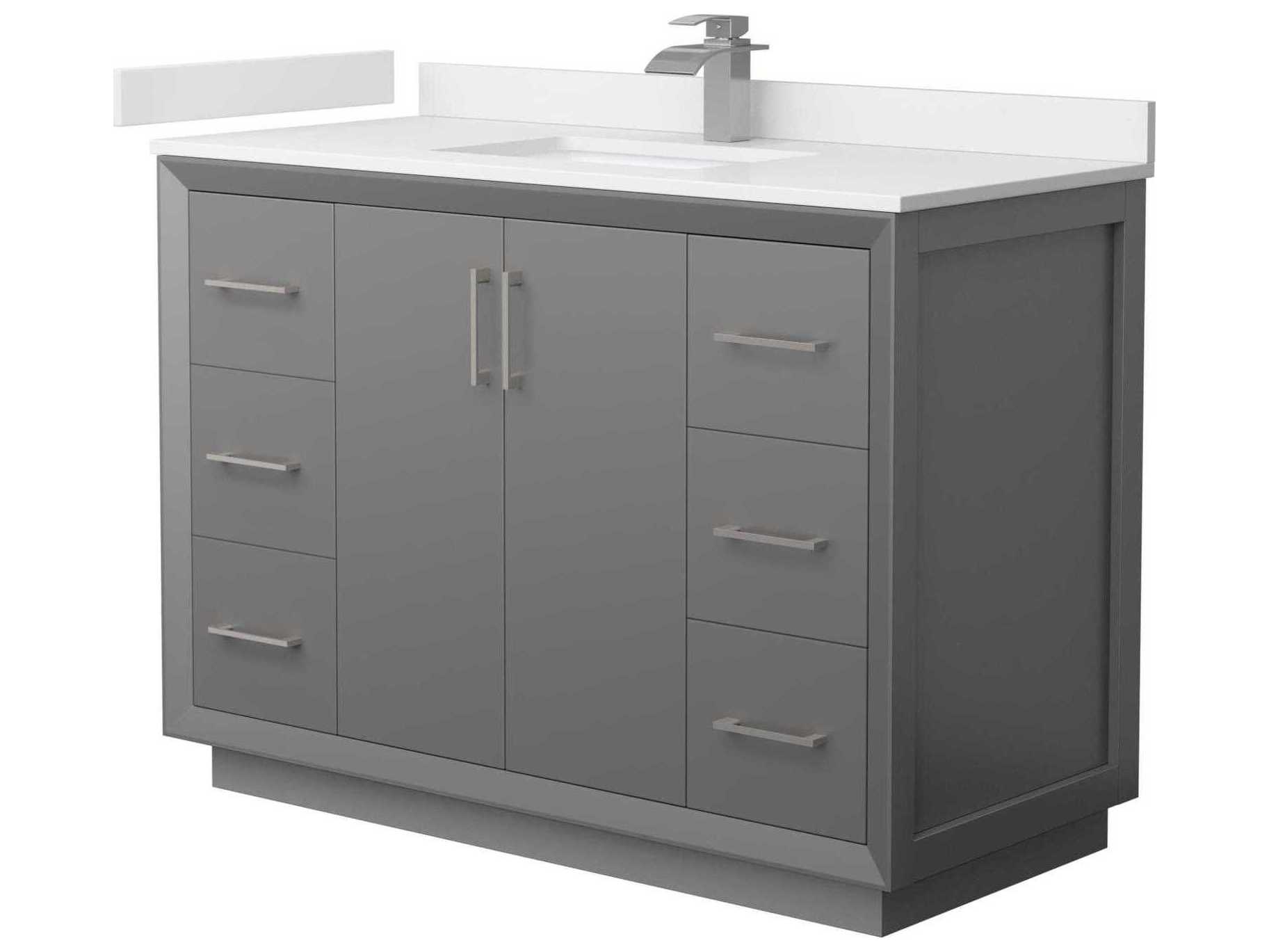 Wyndham Collection Strada 48" Dark Gray Vanity