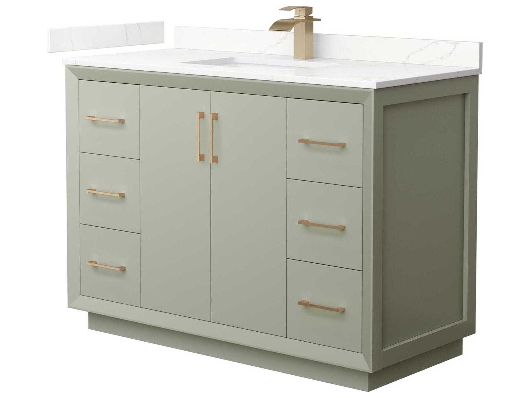 Wyndham Collection Strada 48" Light Green Vanity