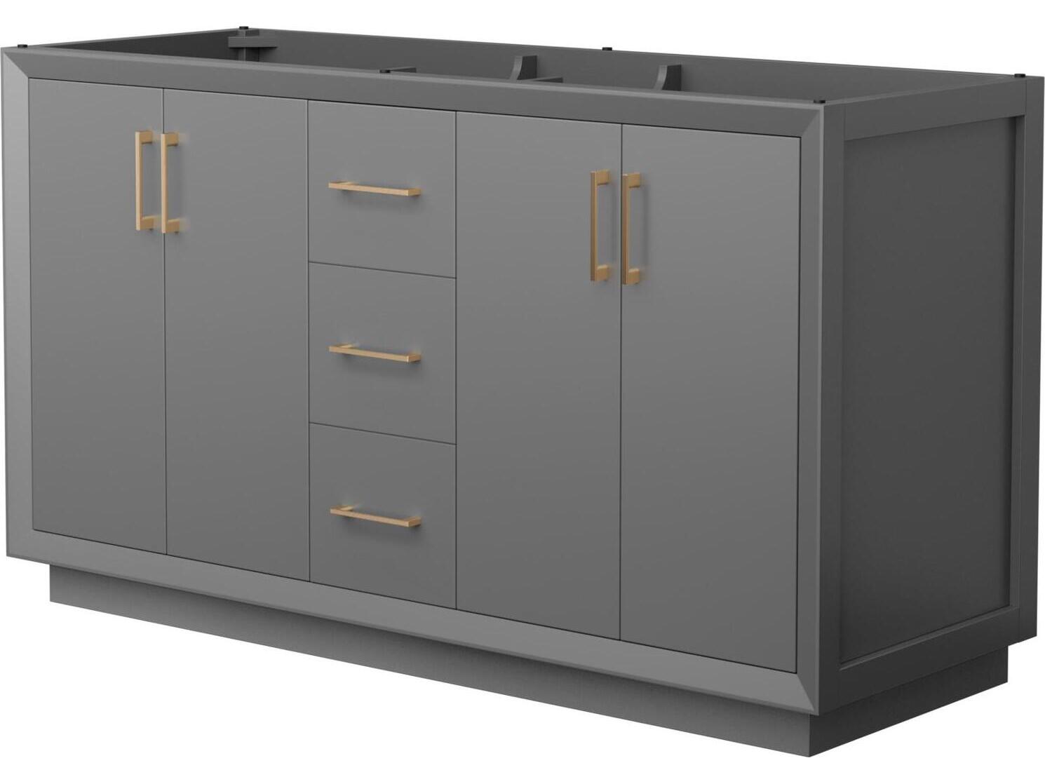 Wyndham Collection Strada 59" Dark Gray Vanity