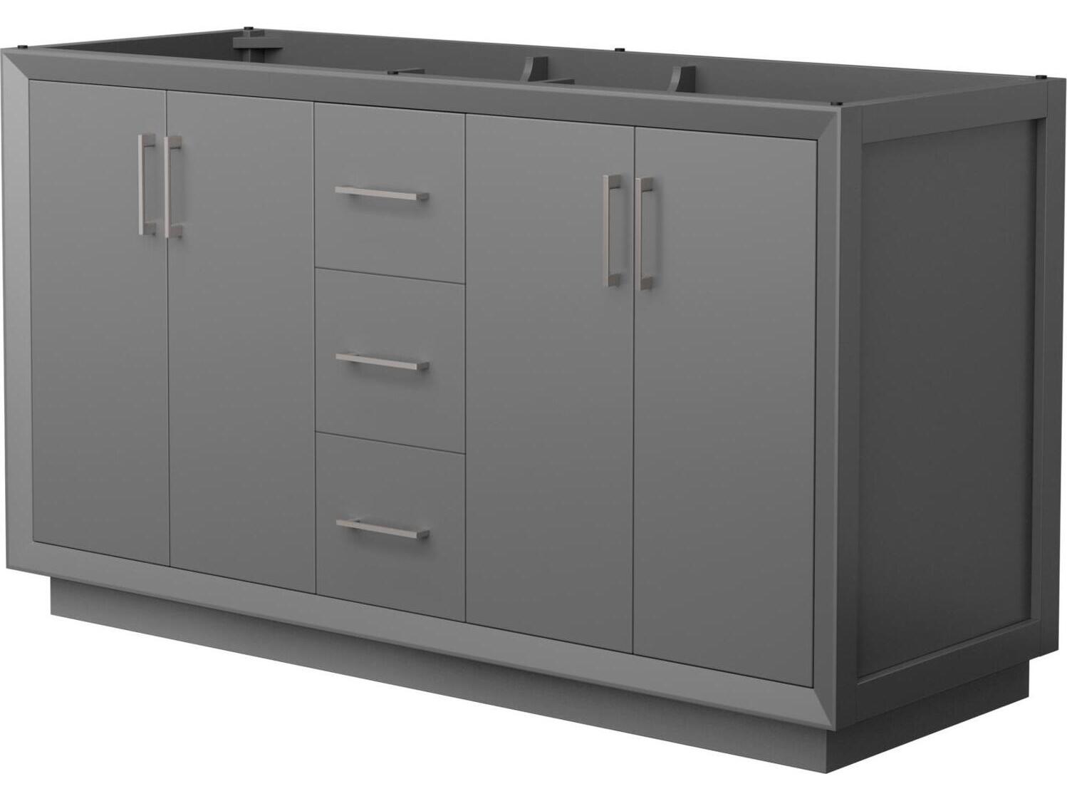 Wyndham Collection Strada 59" Dark Gray Vanity