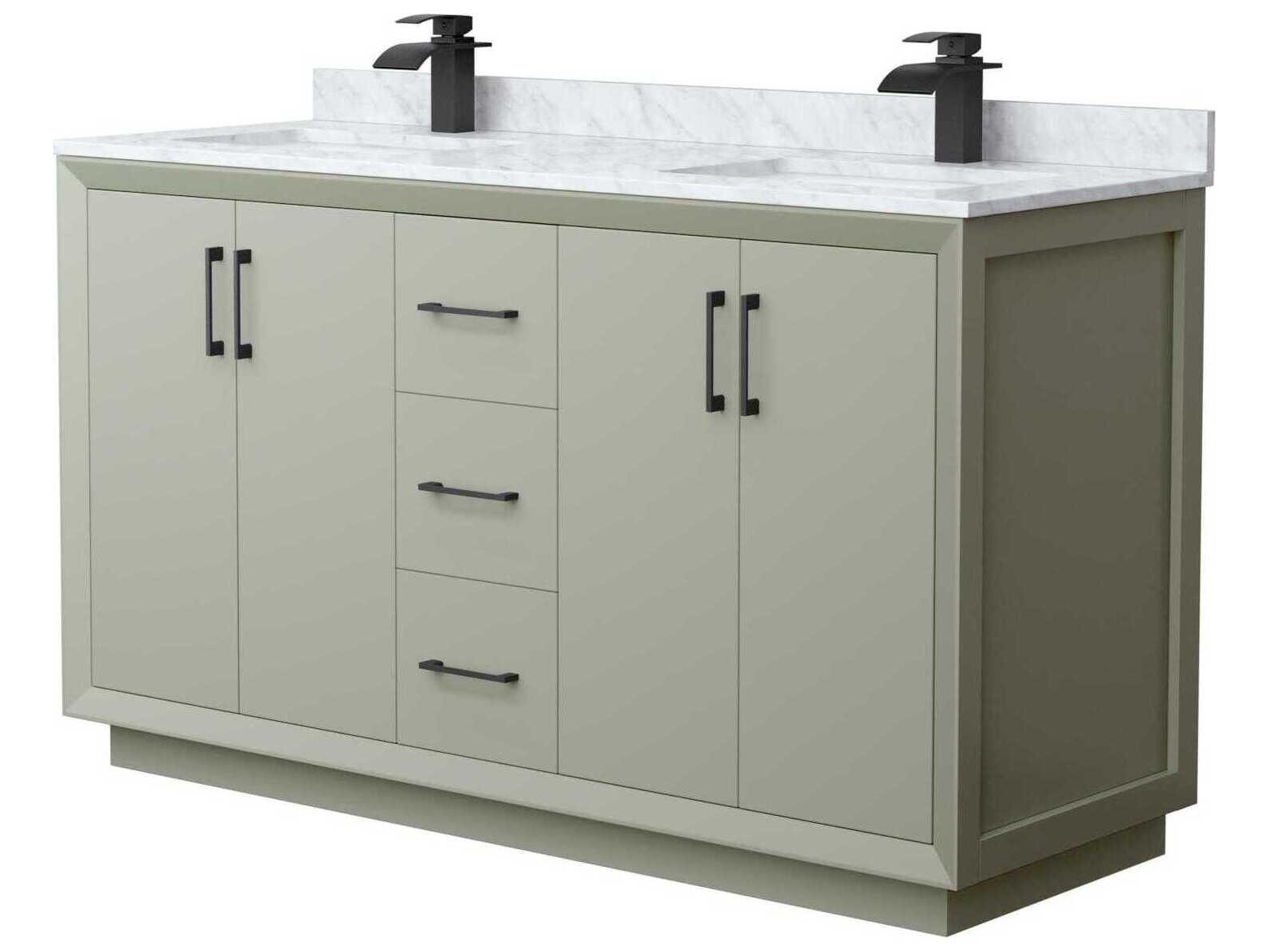 Wyndham Collection Strada 60" Light Green Vanity