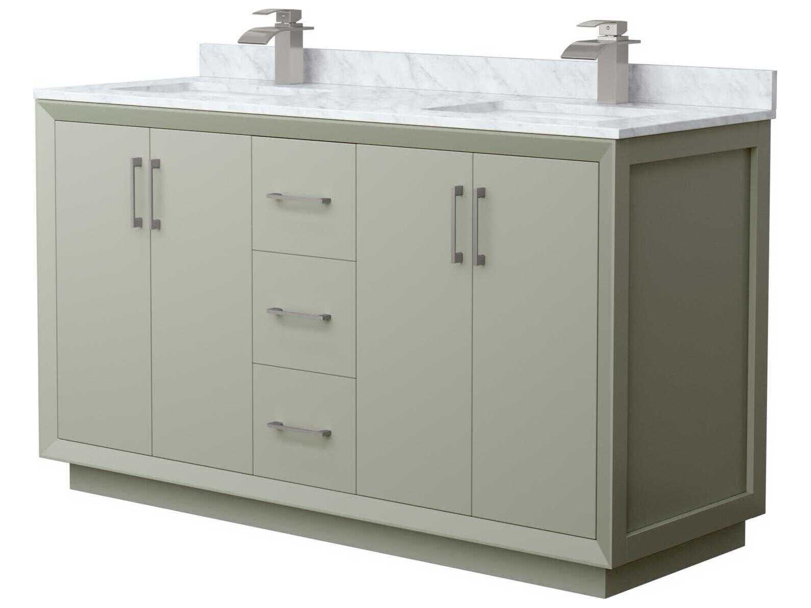 Wyndham Collection Strada 60" Light Green Vanity