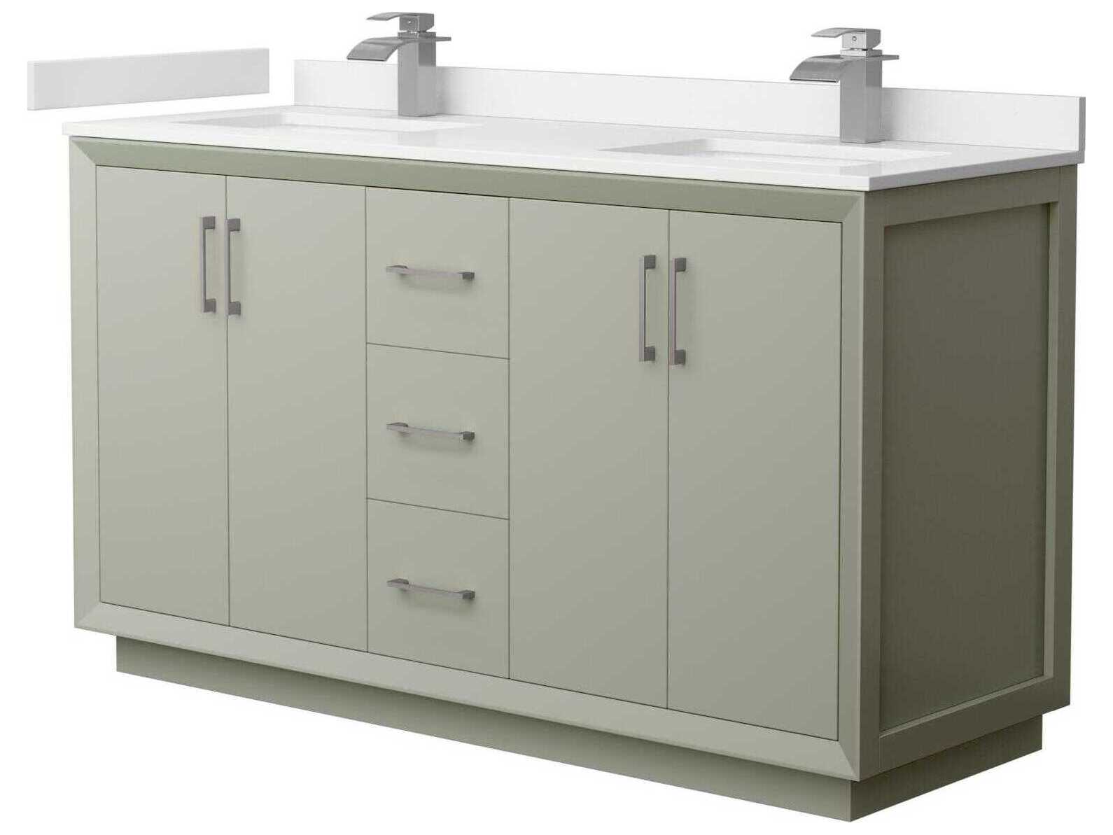 Wyndham Collection Strada 60" Light Green Vanity