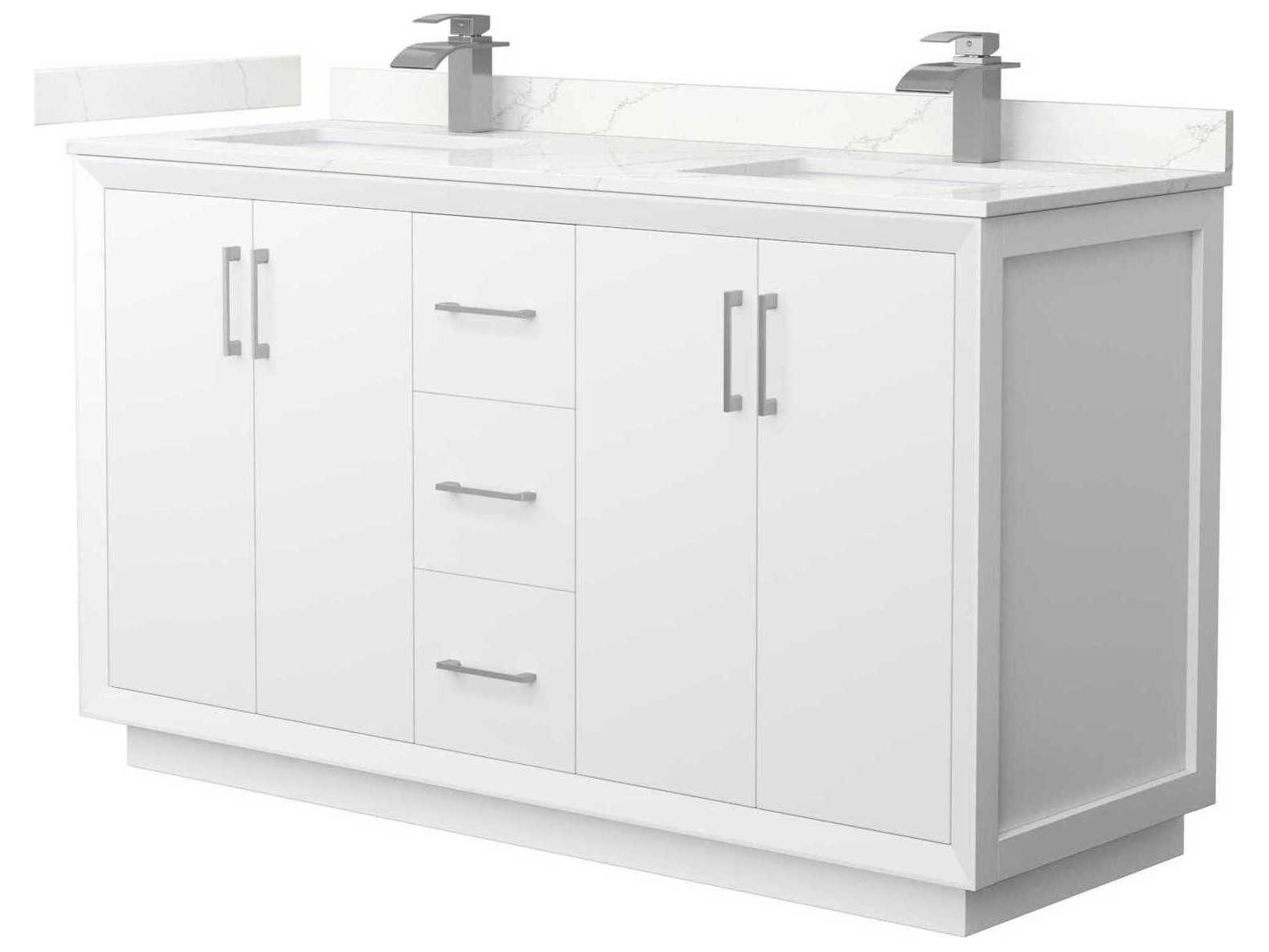 Wyndham Collection Strada 60" White Vanity