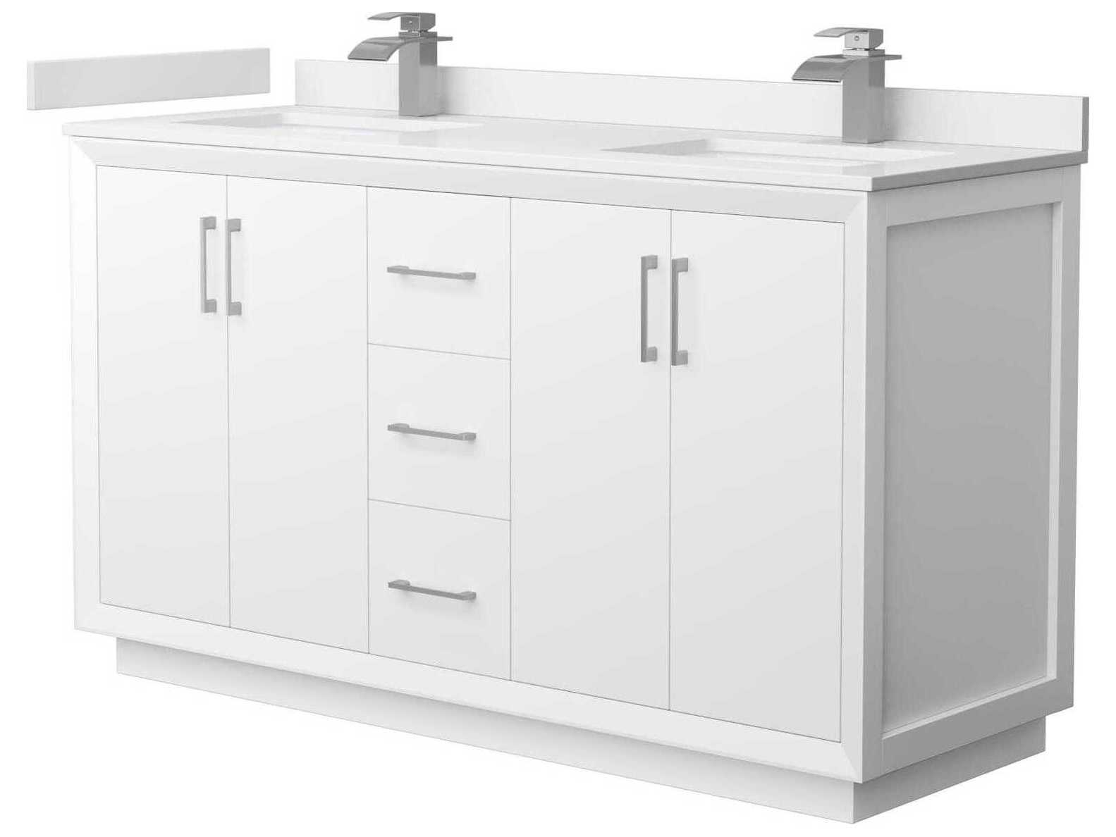 Wyndham Collection Strada 60" White Vanity