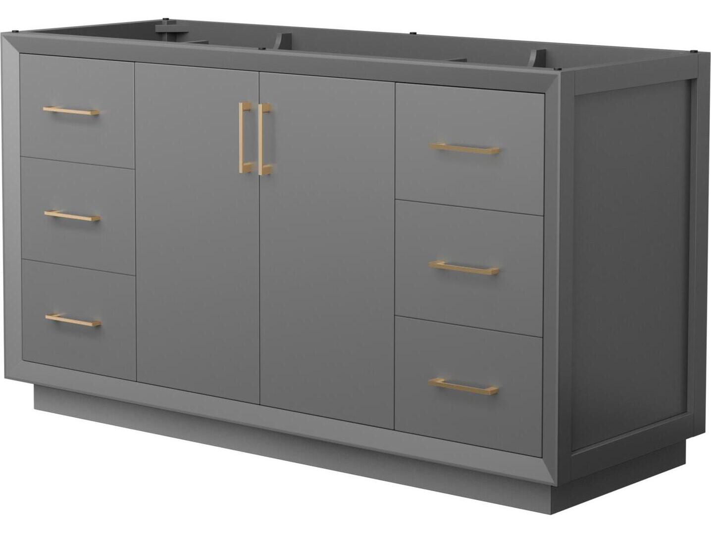 Wyndham Collection Strada 59" Dark Gray Vanity
