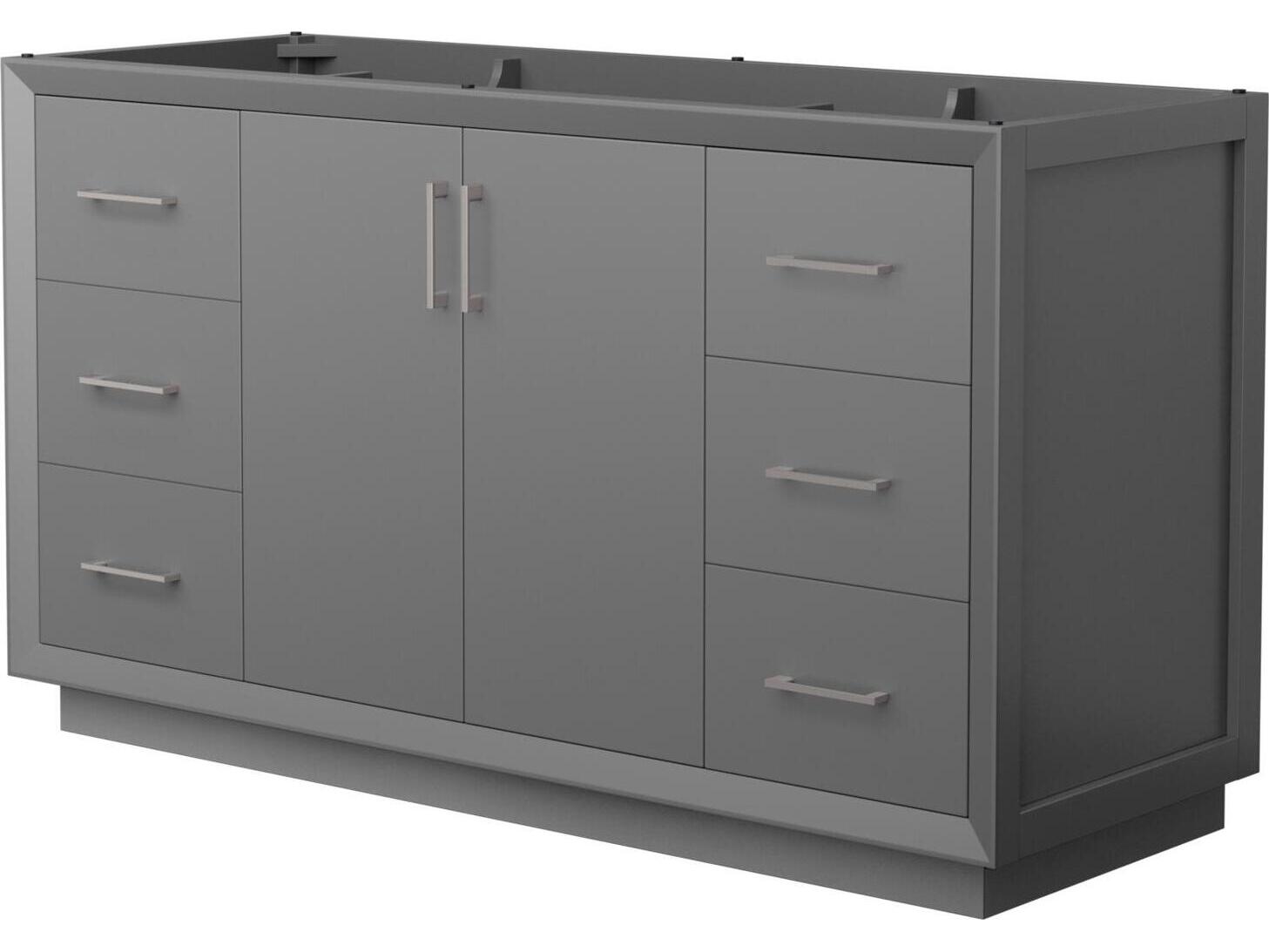 Wyndham Collection Strada 59" Dark Gray Vanity