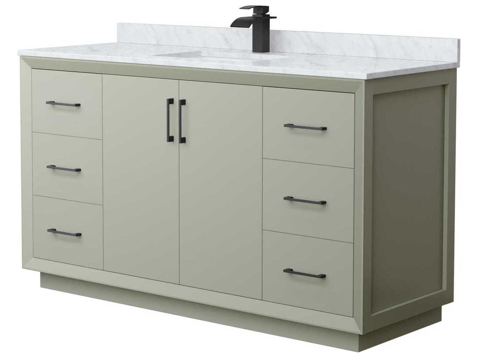 Wyndham Collection Strada 60" Light Green Vanity