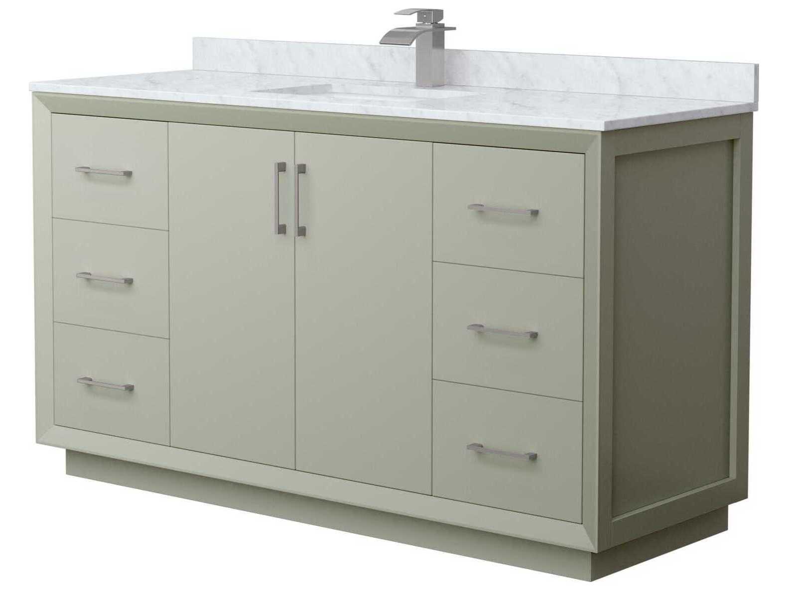 Wyndham Collection Strada 60" Light Green Vanity