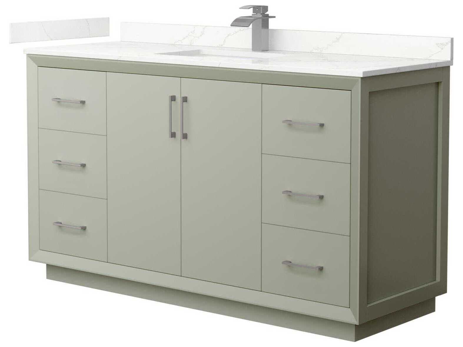Wyndham Collection Strada 60" Light Green Vanity
