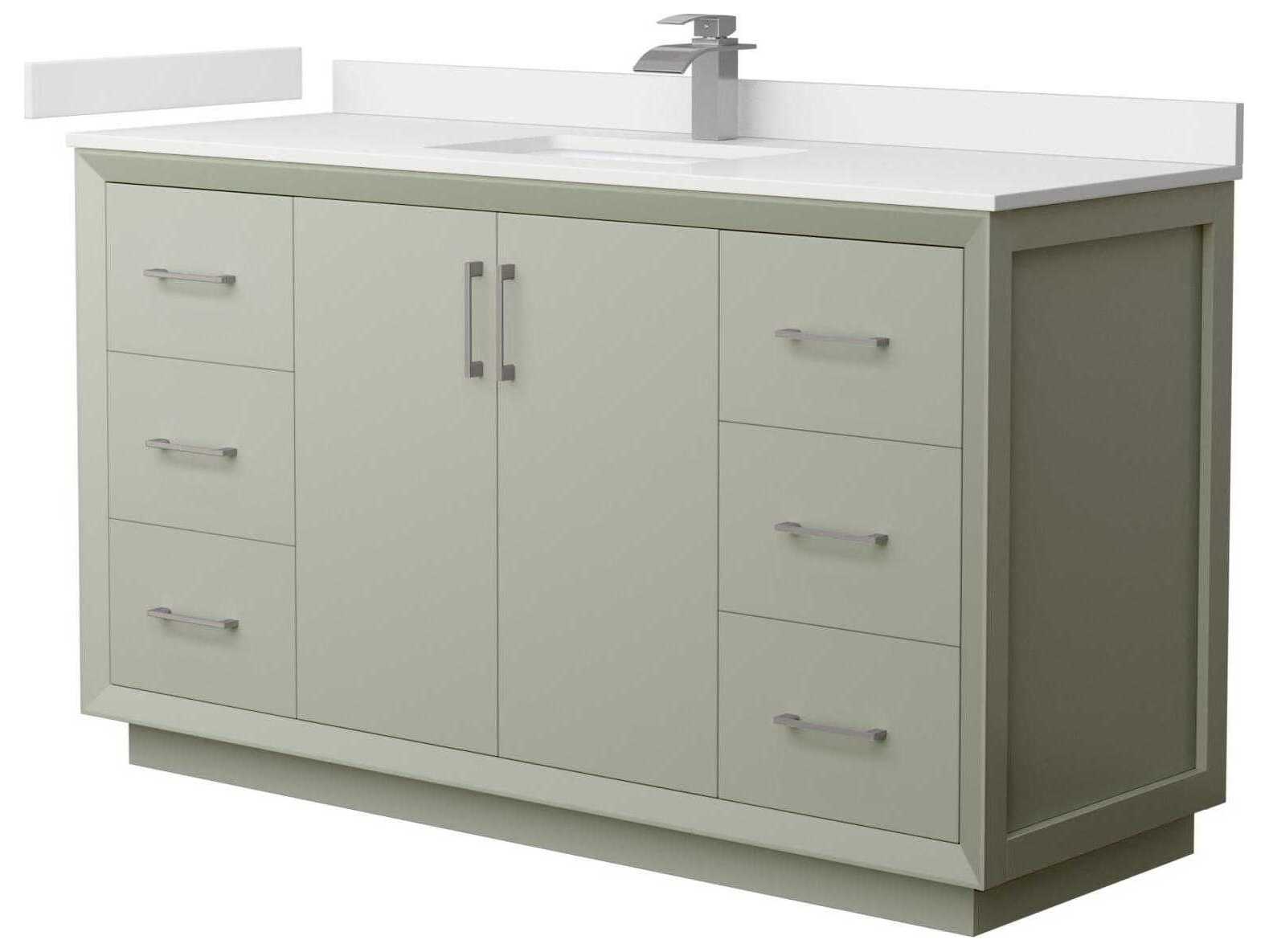 Wyndham Collection Strada 60" Light Green Vanity