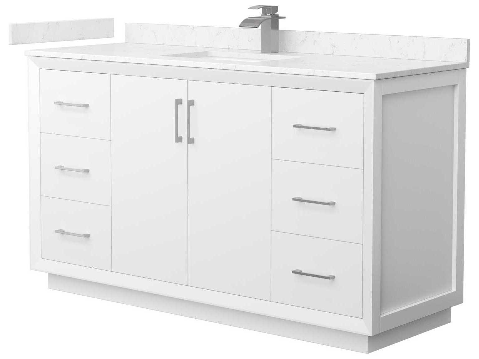 Wyndham Collection Strada 60" White Vanity