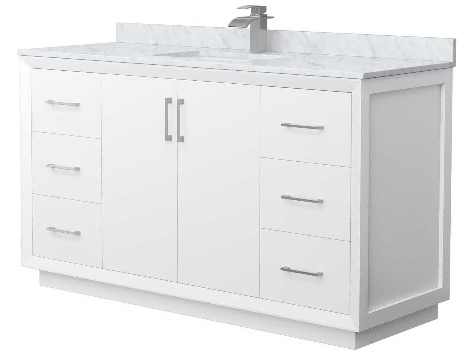 Wyndham Collection Strada 60" White Vanity