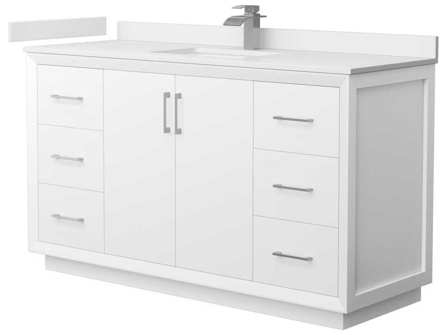Wyndham Collection Strada 60" White Vanity
