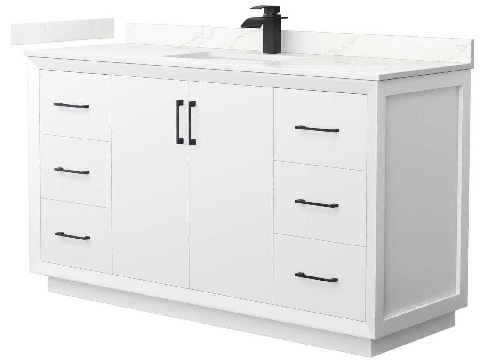 Wyndham Collection Strada 60" White Vanity