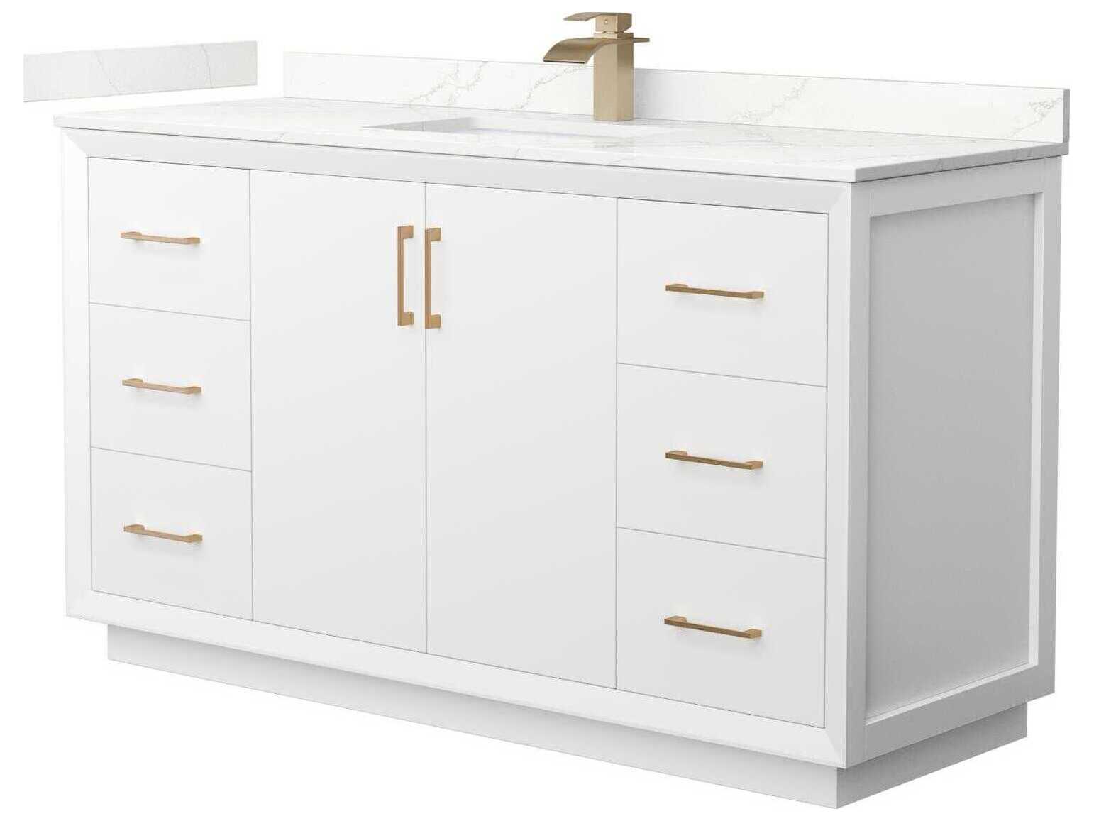 Wyndham Collection Strada 60" White Vanity