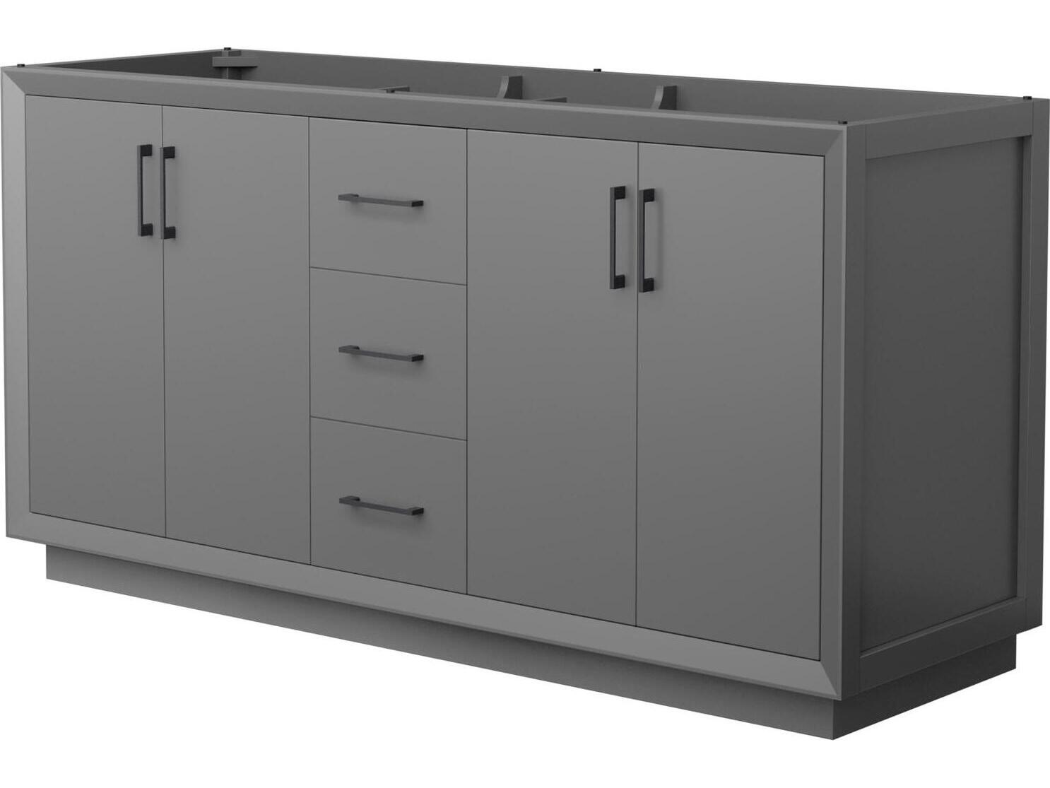 Wyndham Collection Strada 65" Dark Gray Vanity