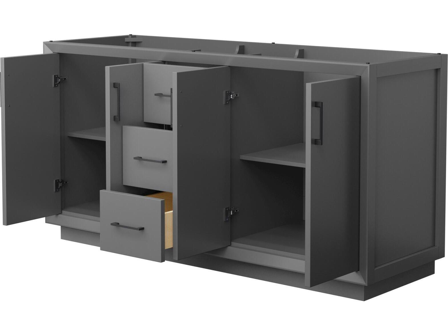 Wyndham Collection Strada 65" Dark Gray Vanity