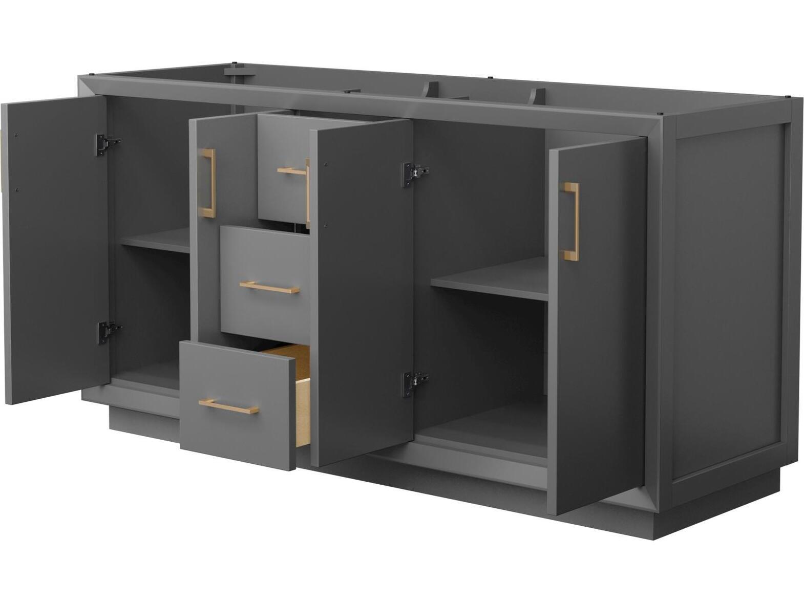 Wyndham Collection Strada 65" Dark Gray Vanity