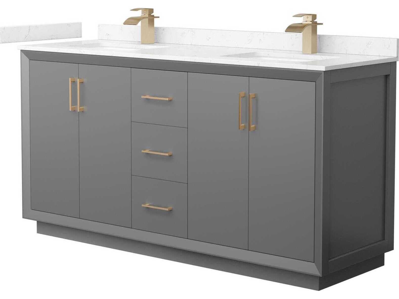 Wyndham Collection Strada 66" Dark Gray Vanity