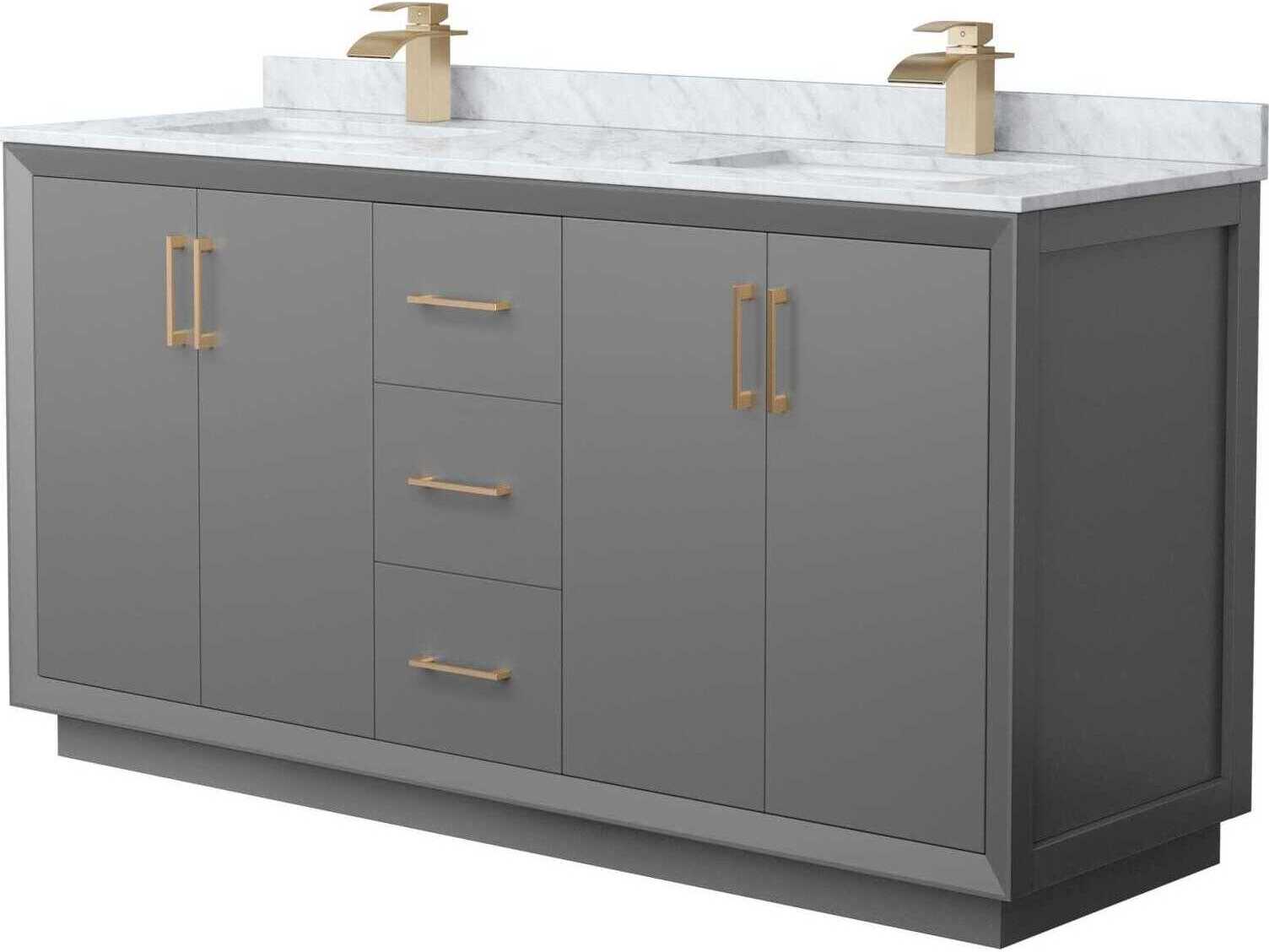 Wyndham Collection Strada 66" Dark Gray Vanity