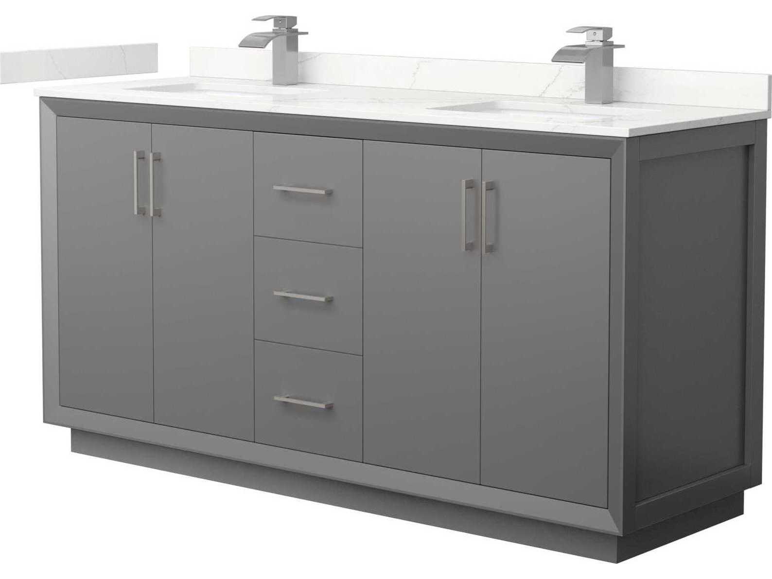 Wyndham Collection Strada 66" Dark Gray Vanity