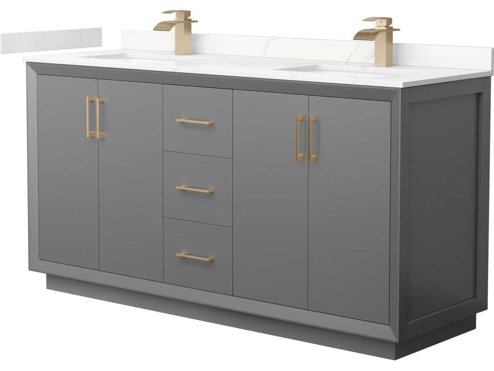 Wyndham Collection Strada 66" Dark Gray Vanity