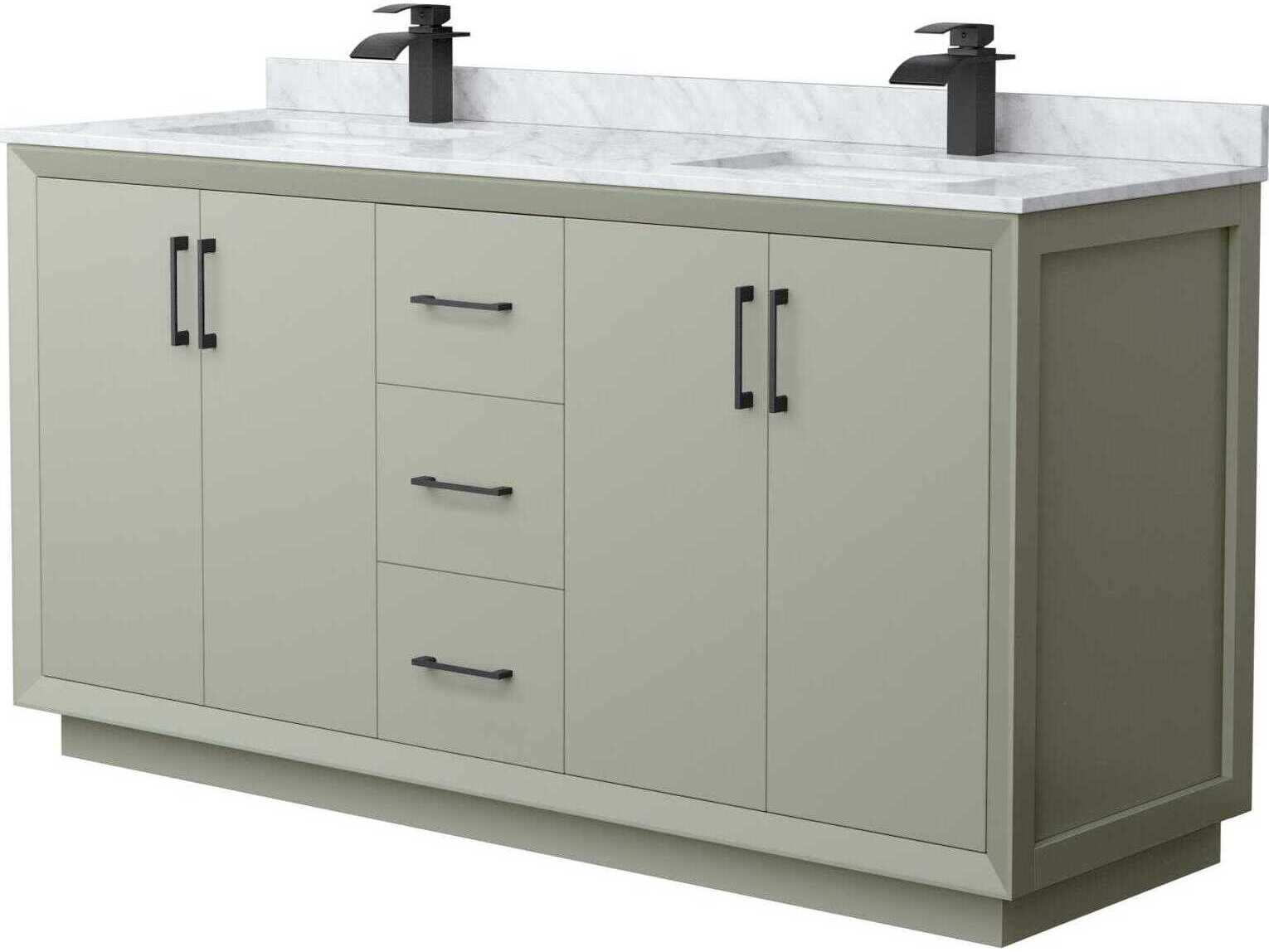 Wyndham Collection Strada 66" Light Green Vanity