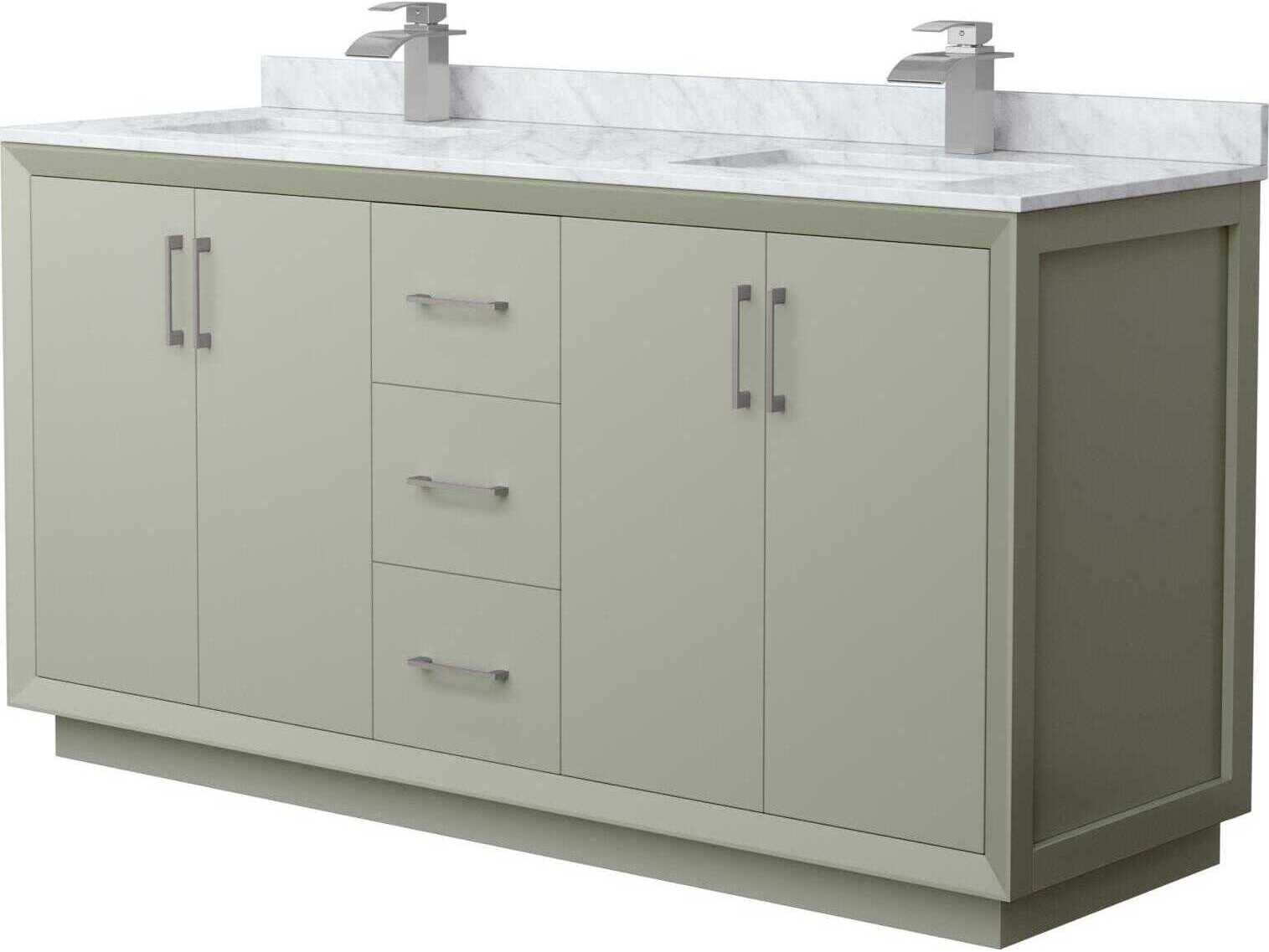 Wyndham Collection Strada 66" Light Green Vanity