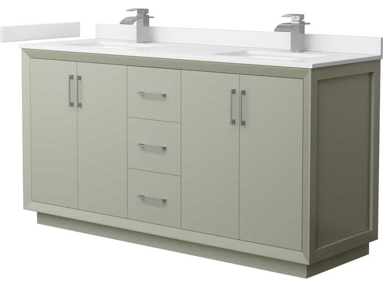 Wyndham Collection Strada 66" Light Green Vanity