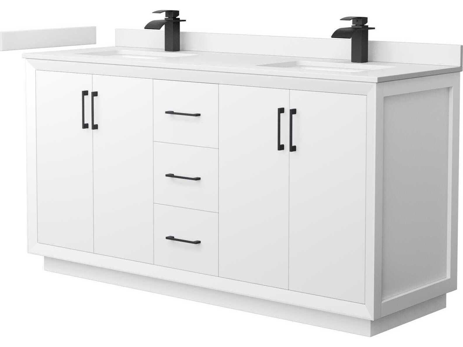 Wyndham Collection Strada 66" White Vanity